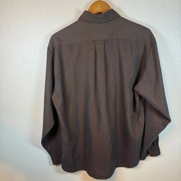 Ted Baker Men's Long Sleeve Dress Shirt Brown Check Print Size 4 - Picture 8 of 9